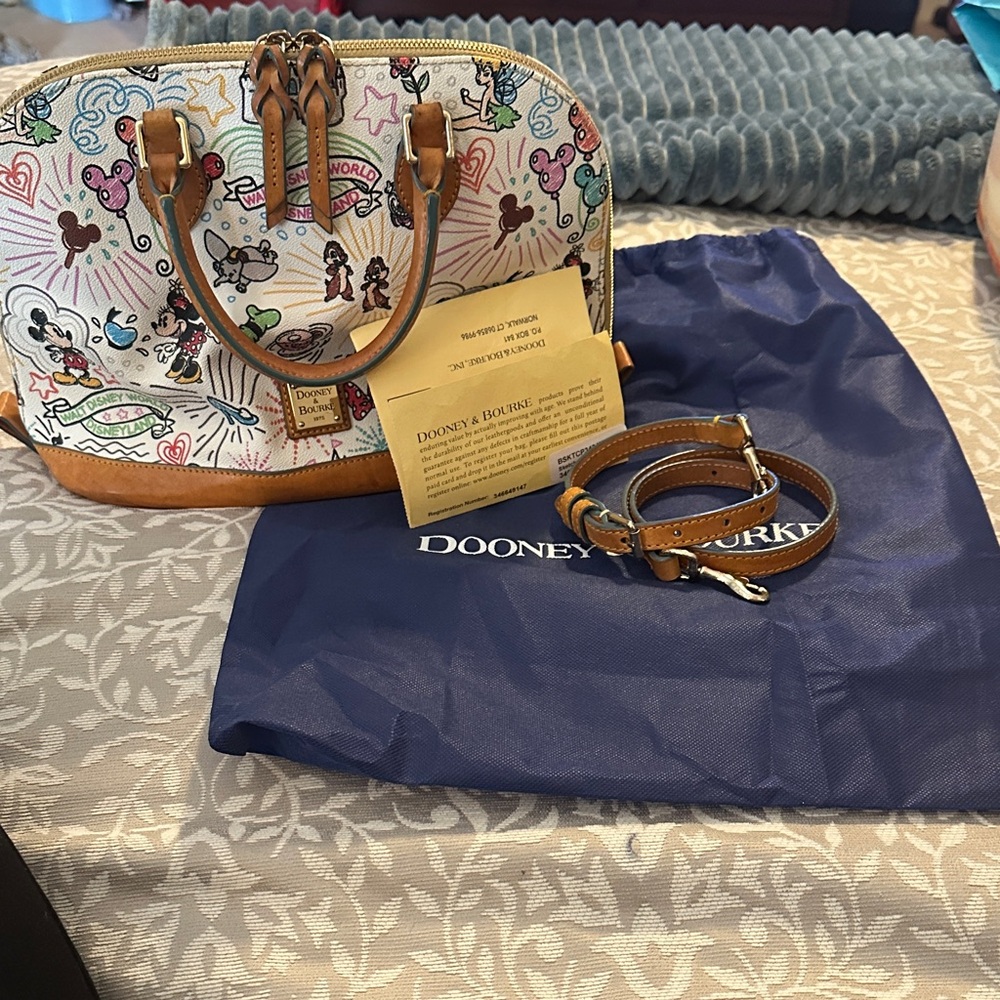 Dooney & Bourke Disneys Zip Zip Sketch Satchel! - Picture 3 of 11
